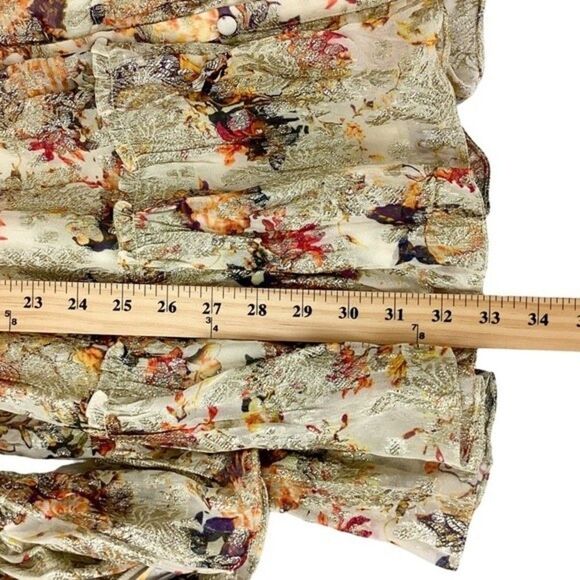 ROCOCO SAND Cara Mini Dress NWT Womens Small Floral Metallic Free People Boho - Picture 8 of 15